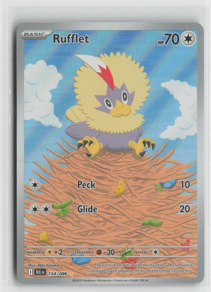 Rufflet - Illustration Rare Holo BLK 154/086 NM