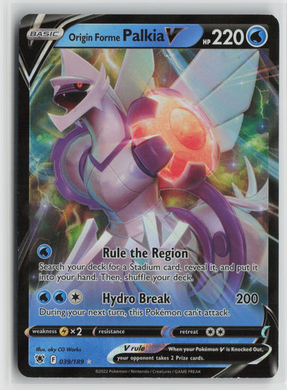 Origin Forme Palkia V Ultra Rare Holo SWSH10 039/189 NM
