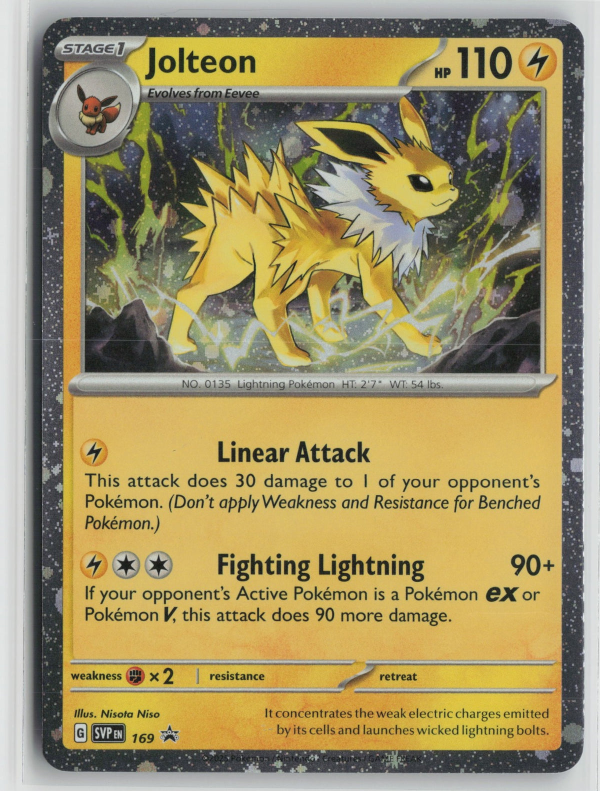 Jolteon (Cosmos Holo) Rare Holo SVP 169 NM