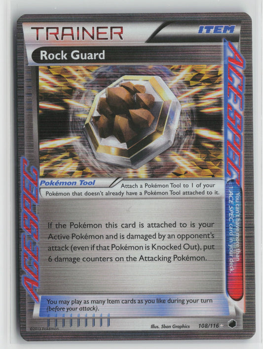 Rock Guard Rare Ace Holo PLF 108/116 NM