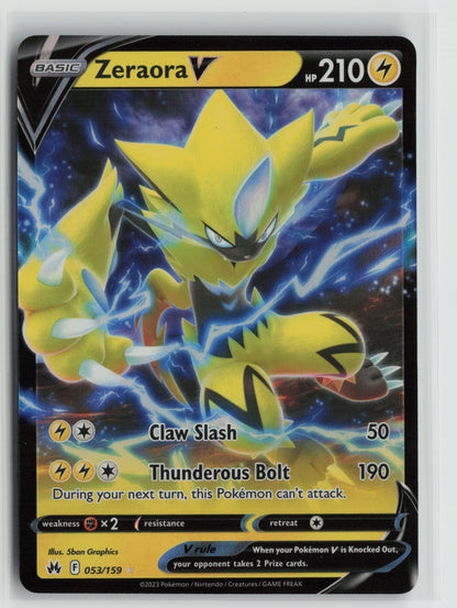 Zeraora V Ultra Rare Holo CRZ 053/159 NM