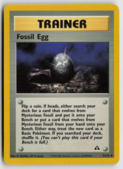 Fossil Egg Uncommon Neo Discovery 72/75 MP
