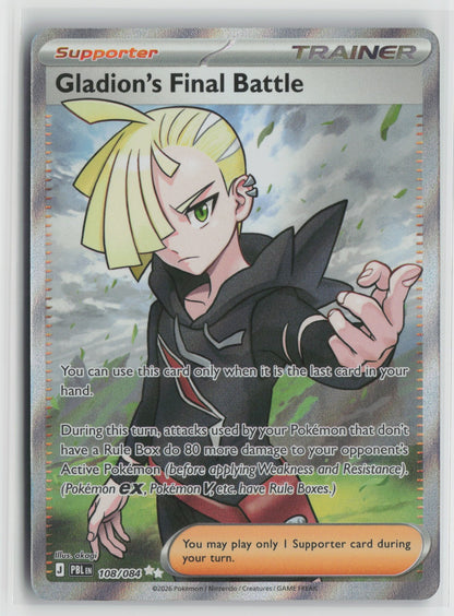 Gladion's Final Battle Ultra Rare Holo PBL 108/084 NM