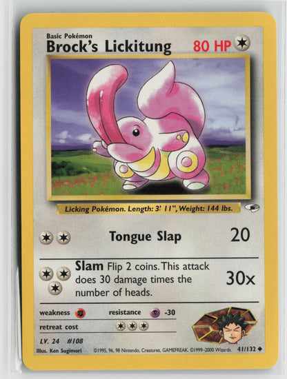 Brock's Lickitung Uncommon Unlimited G1 041/132 NM