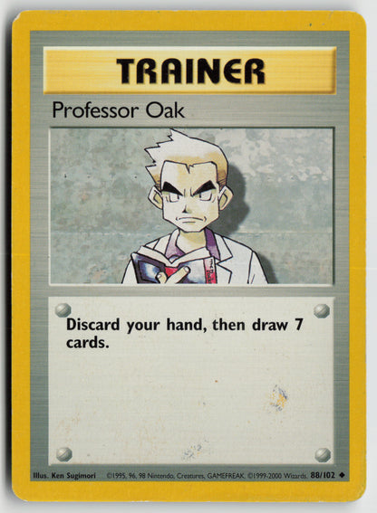 Professor Oak Uncommon Base Set 088/102 DMG
