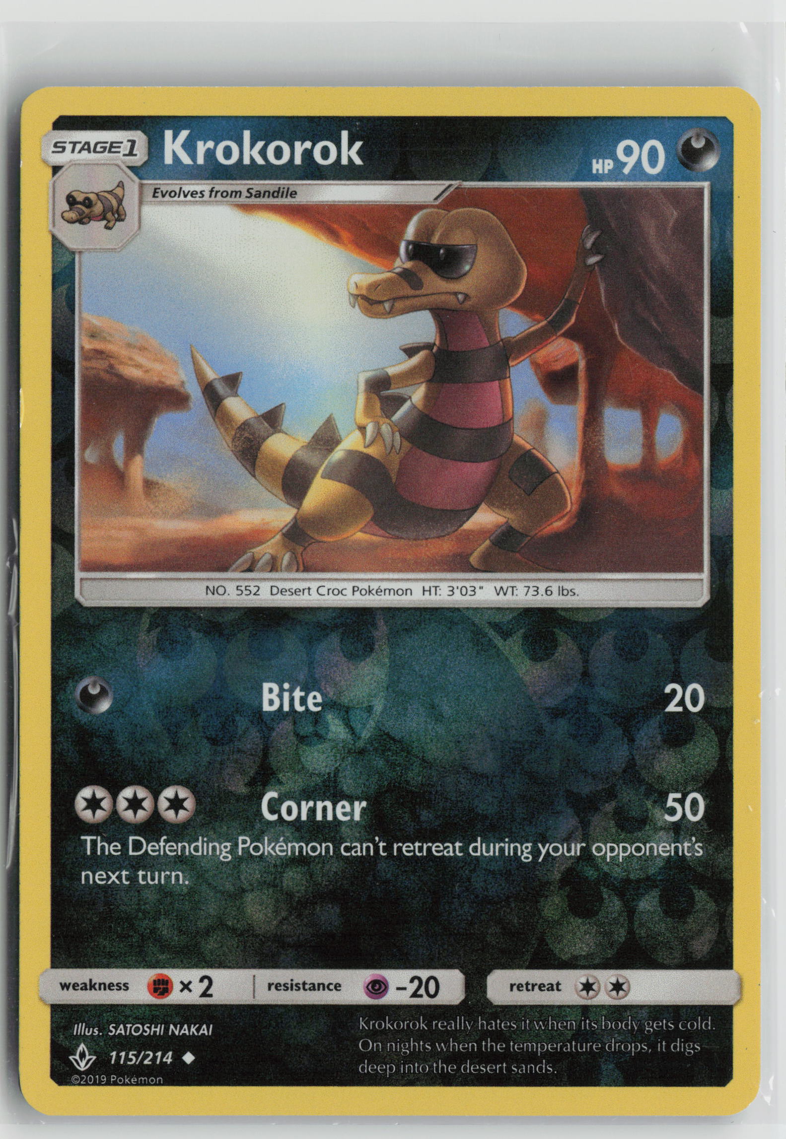 Krokorok Uncommon Reverse Holo SM10 115/214 NM