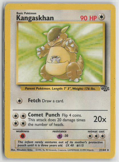 Kangaskhan (21) Rare Unlimited JU 21/64 LP
