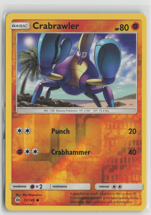 Crabrawler Common Reverse Holo SM01 72/149 NM