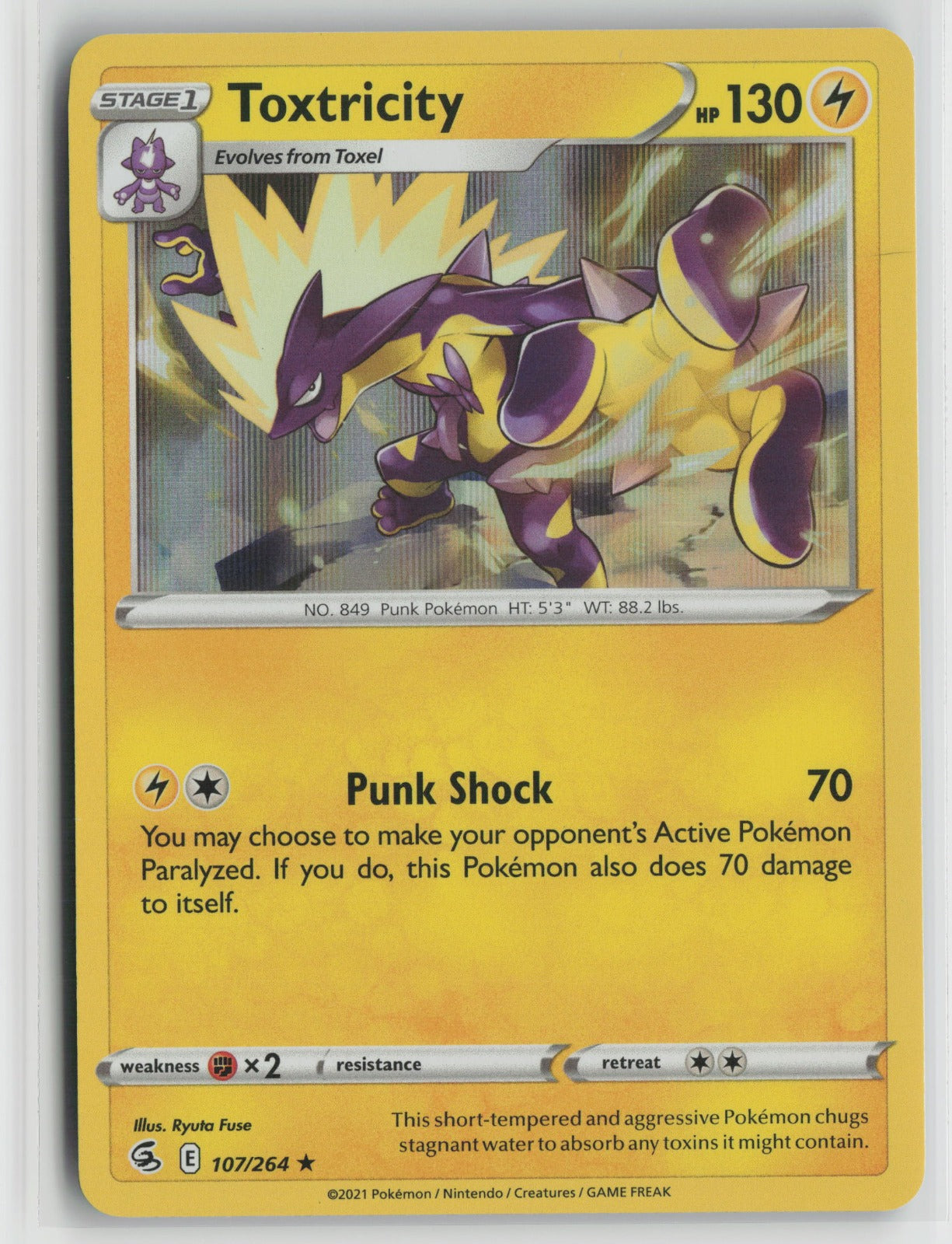 Toxtricity (107) Holo Rare SWSH08 107/264 NM