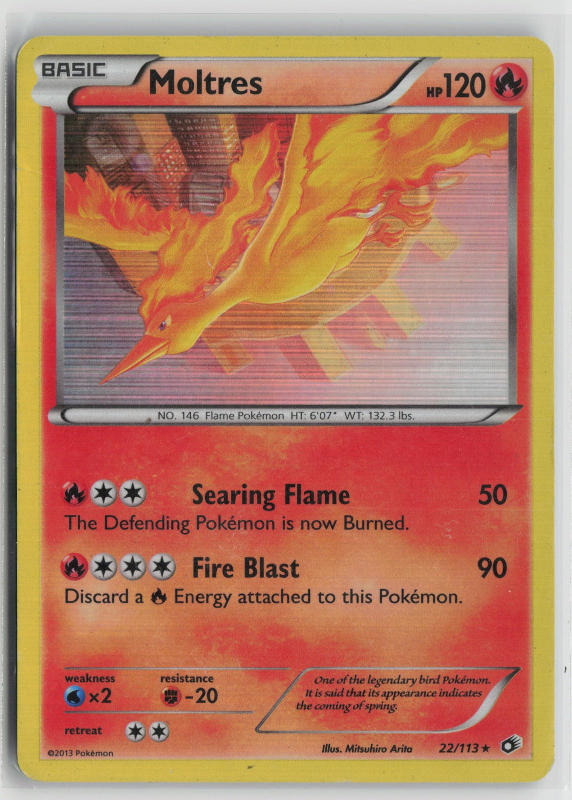 Moltres Holo Rare LTR 22/113 DMG