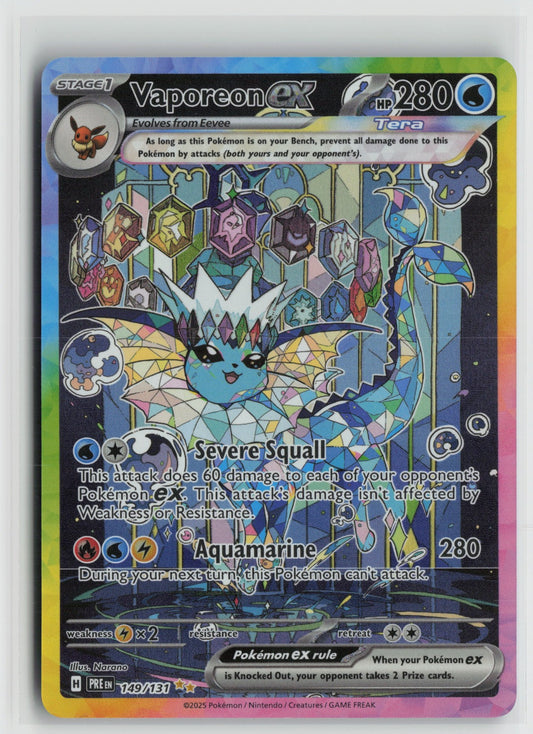 Vaporeon ex - Special Illustration Rare Holo PRE 149/131 NM