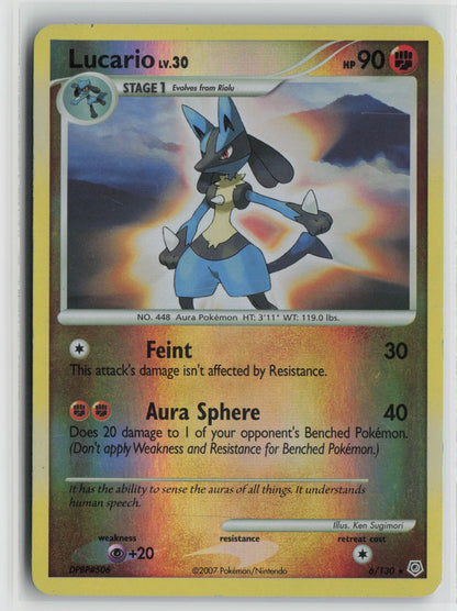 Lucario Holo Rare Reverse Holo DP 6/130 MP