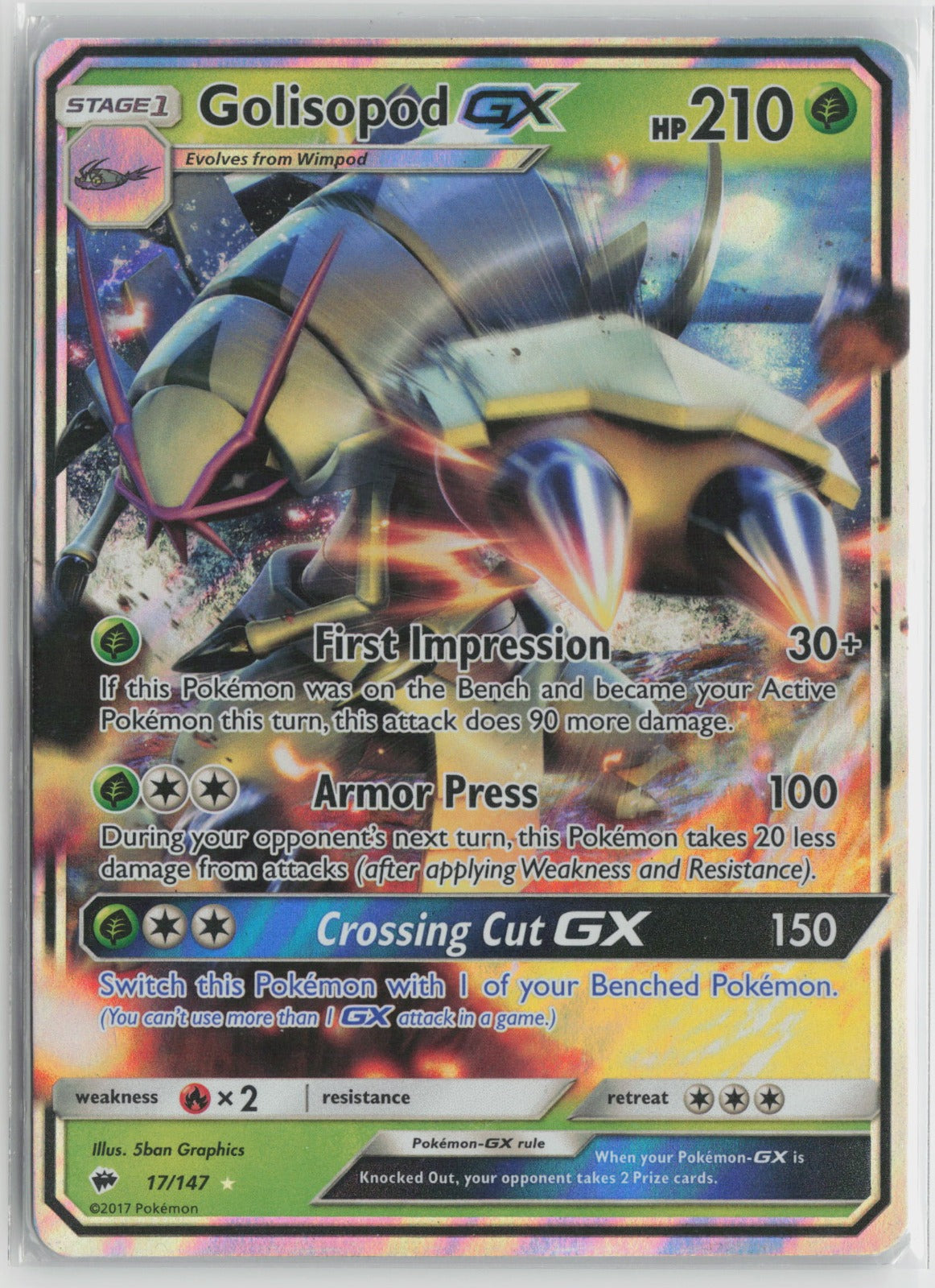 Golisopod GX Ultra Rare Holo SM03 17/147 NM