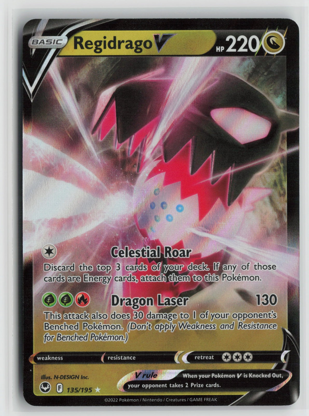 Regidrago V Ultra Rare Holo SWSH12 135/195 NM