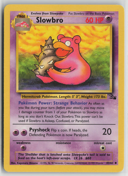 Slowbro Uncommon Unlimited FO 43/62 LP