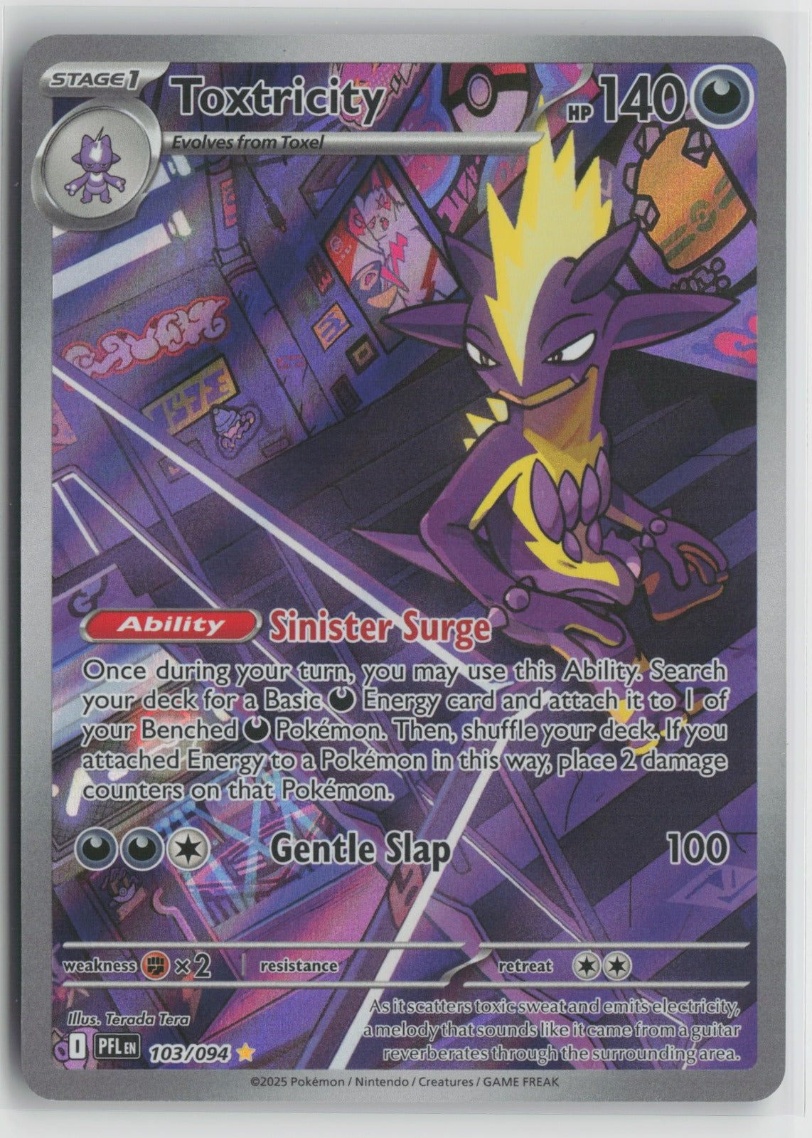 Toxtricity - Illustration Rare Holo PFL 103/094 NM