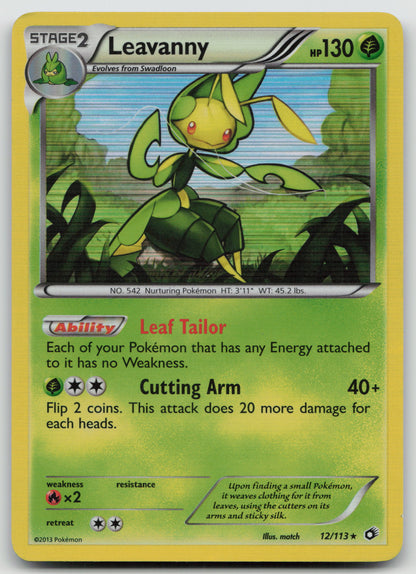 Leavanny Holo Rare Holo LTR 12/113 MP