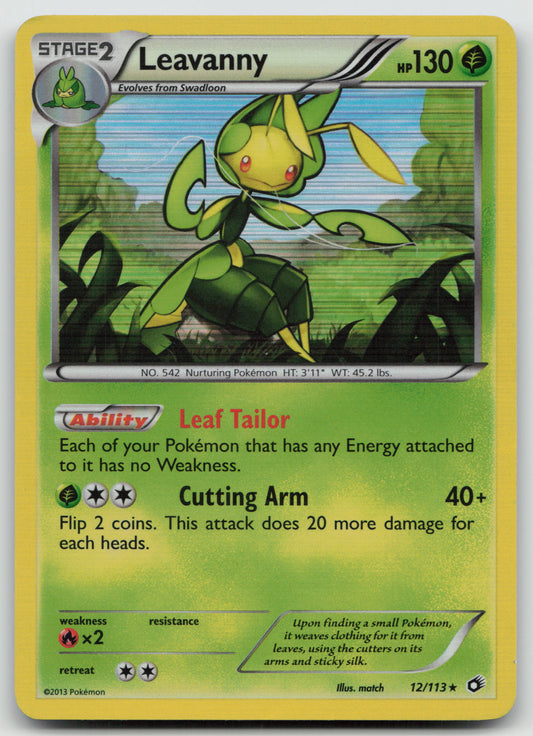 Leavanny Holo Rare Holo LTR 12/113 MP