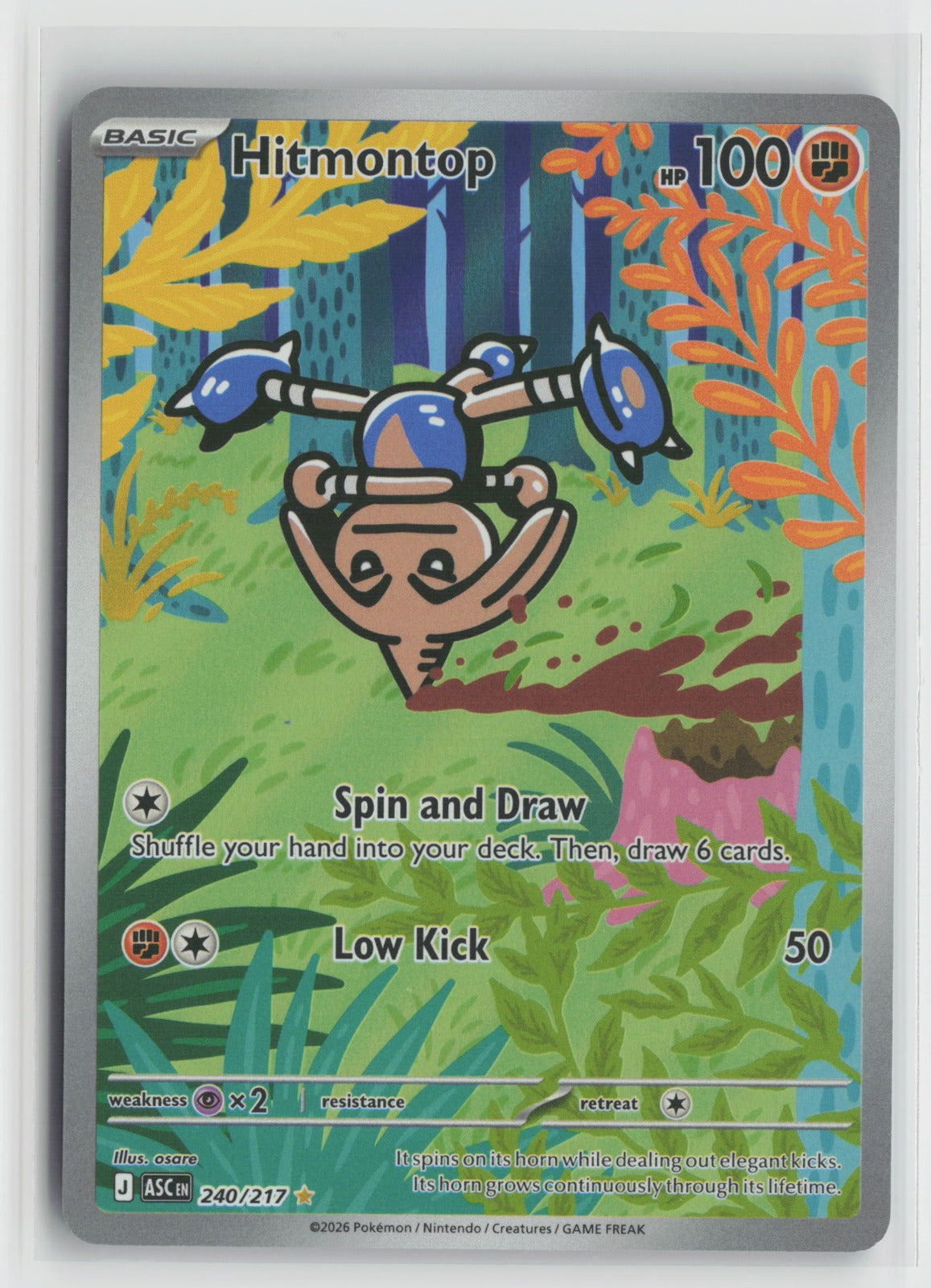 Hitmontop Illustration Rare Holo ASC 240/217 NM