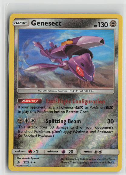 Genesect Rare Reverse Holo SM10 127/214 NM