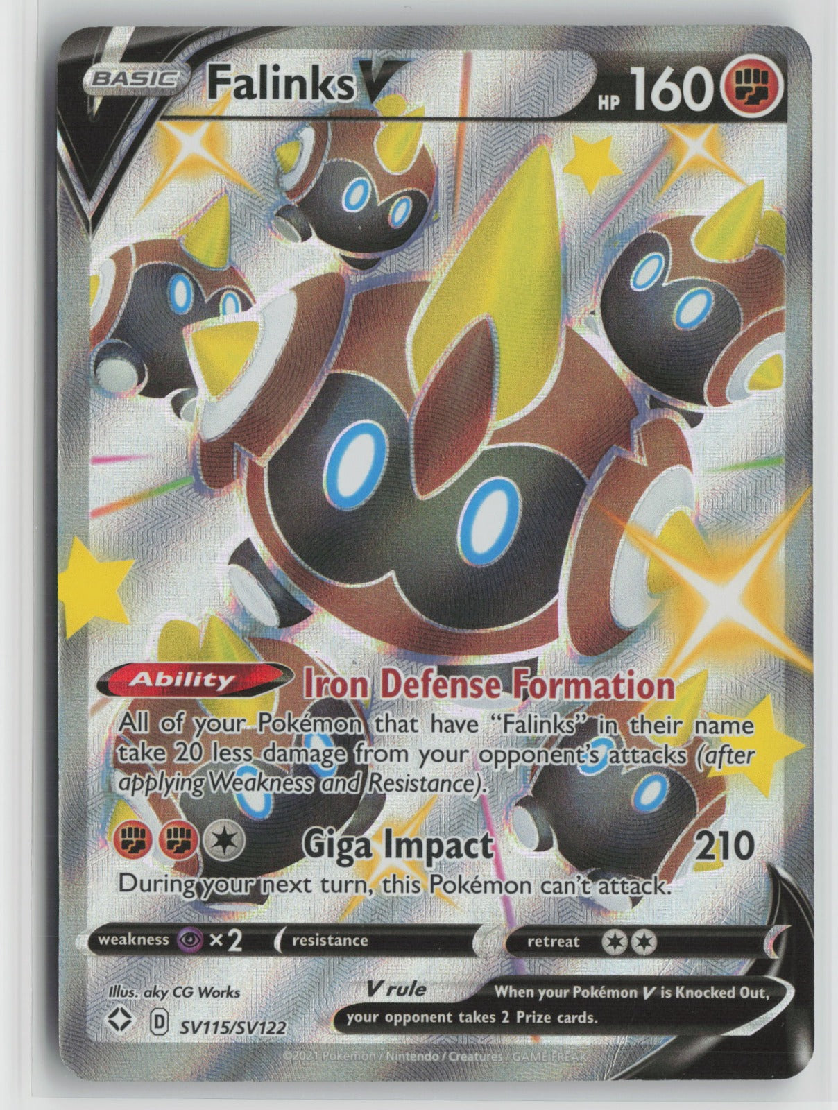 Falinks V Shiny Holo Rare SHFSV SV115/SV122 NM