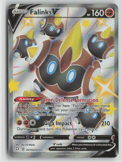 Falinks V Shiny Holo Rare SHFSV SV115/SV122 NM