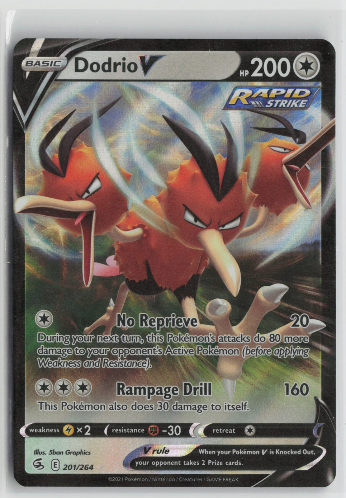 Dodrio V Ultra Rare Holo SWSH08 201/264 NM