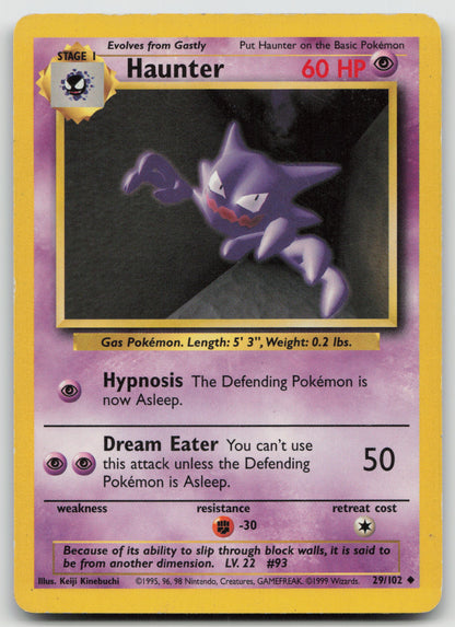 Haunter Uncommon Normal BS 029/102 HP