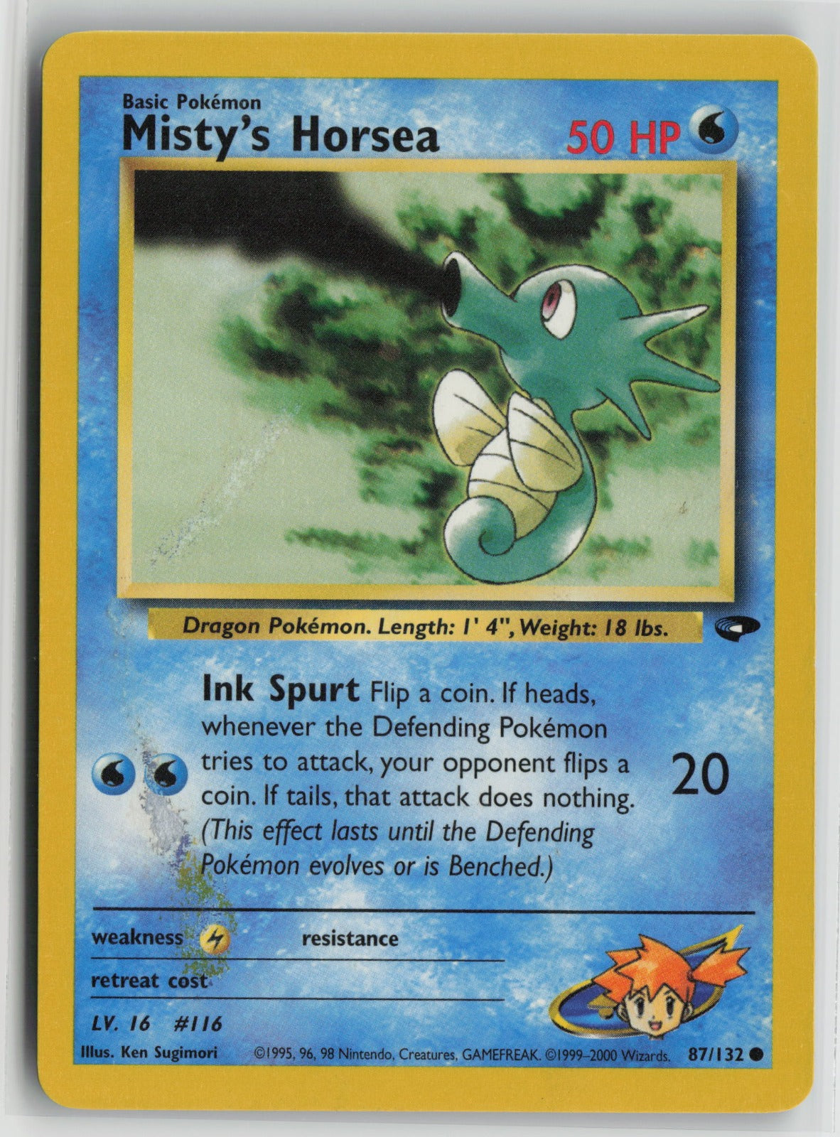 Misty's Horsea Common Unlimited G2 087/132 MP