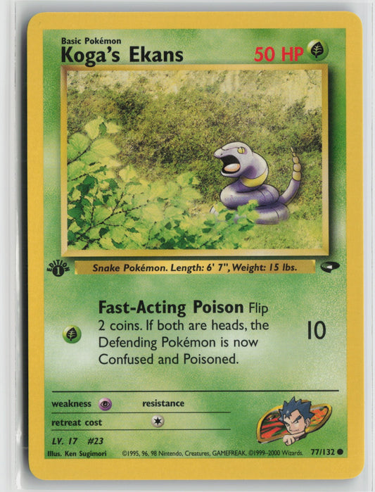 Koga's Ekans Common 1st Edition G2 077/132 NM