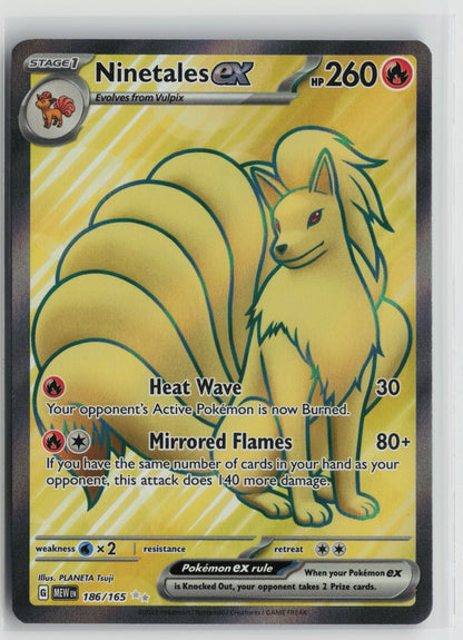 Ninetales ex Ultra Rare Holo MEW 186/165 NM