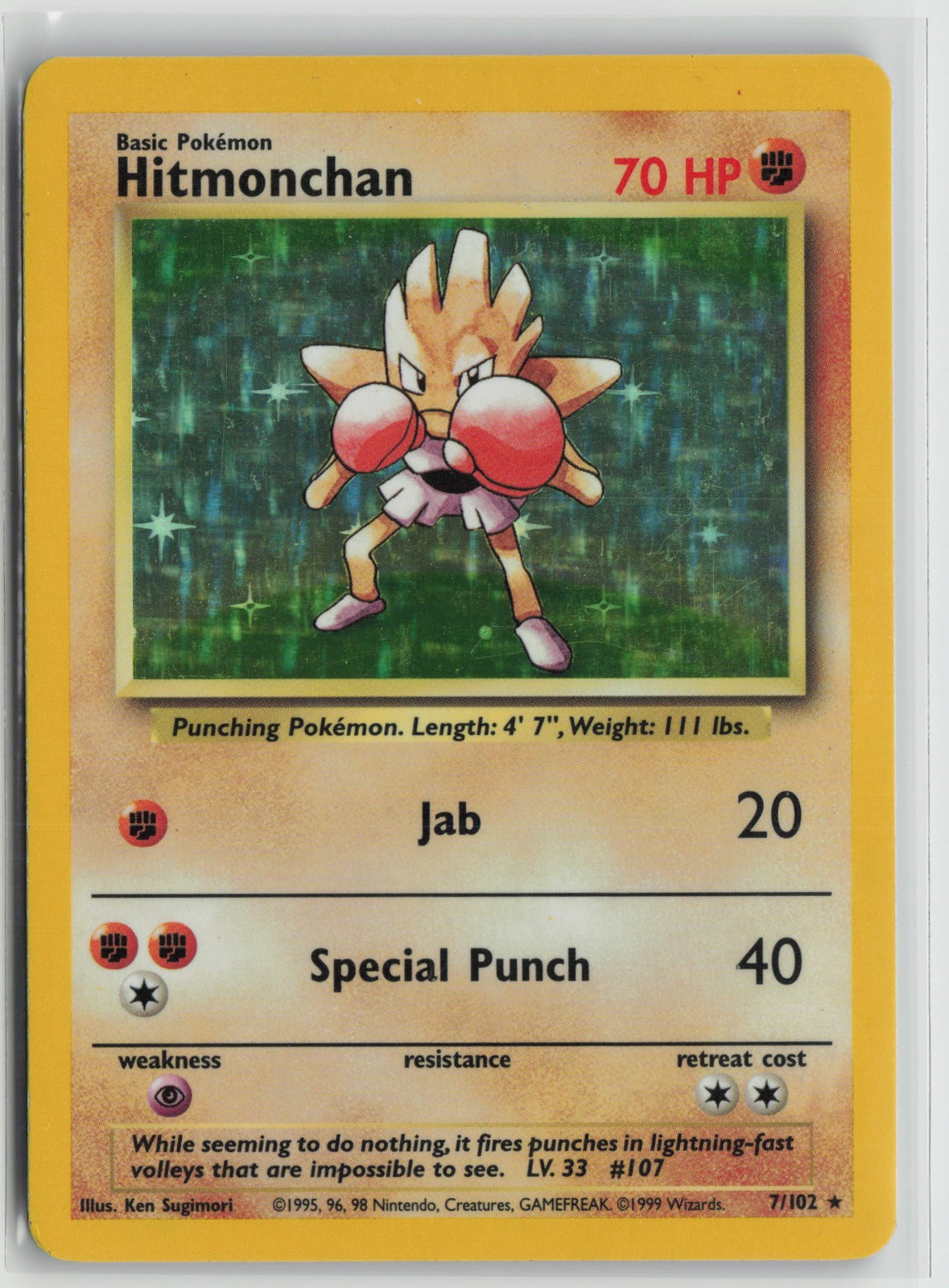 Hitmonchan Holo Rare BS 007/102 MP