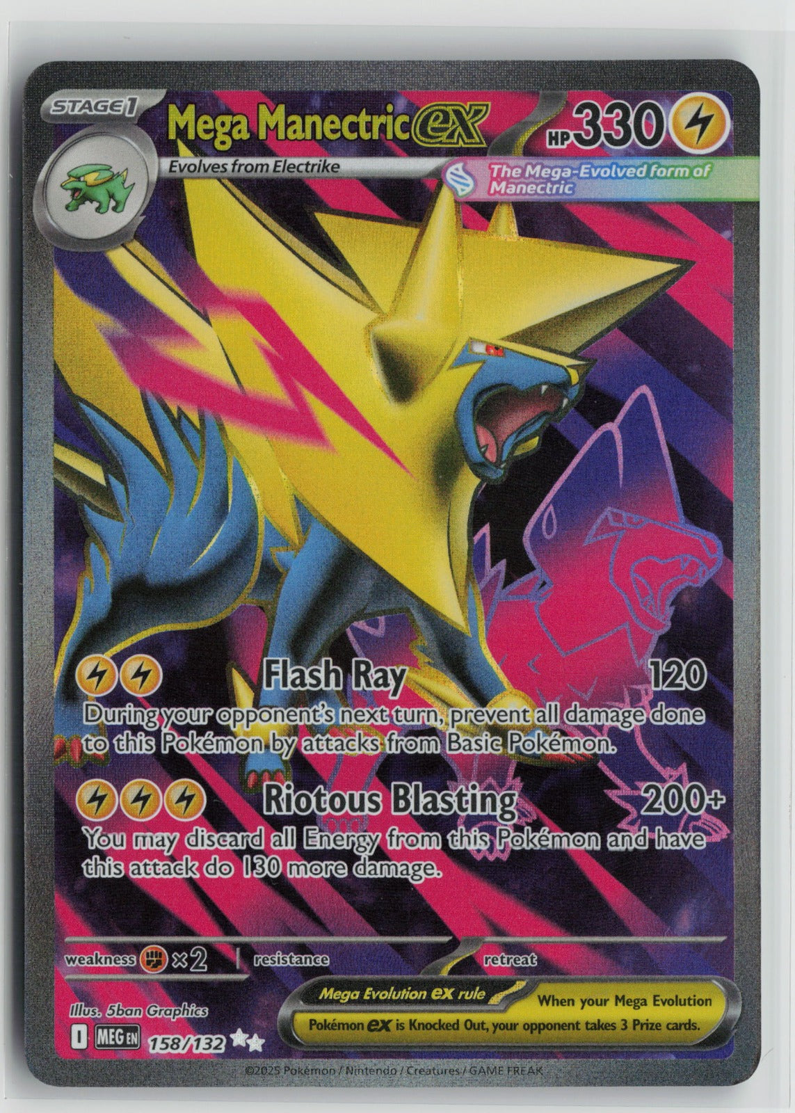 Mega Manectric ex - Ultra Rare Holo MEG 158/132 NM