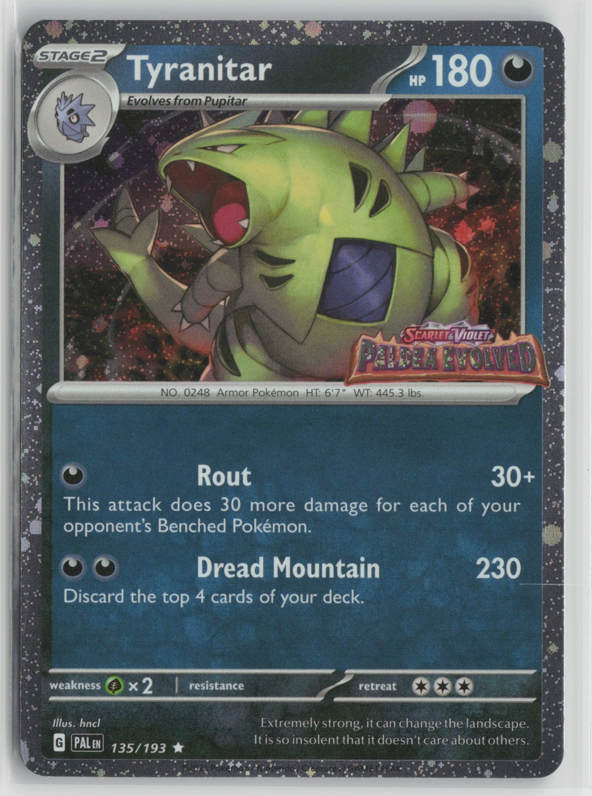 Tyranitar (Paldea Evolved Stamp) Promo Holo MCAP 135/193 NM