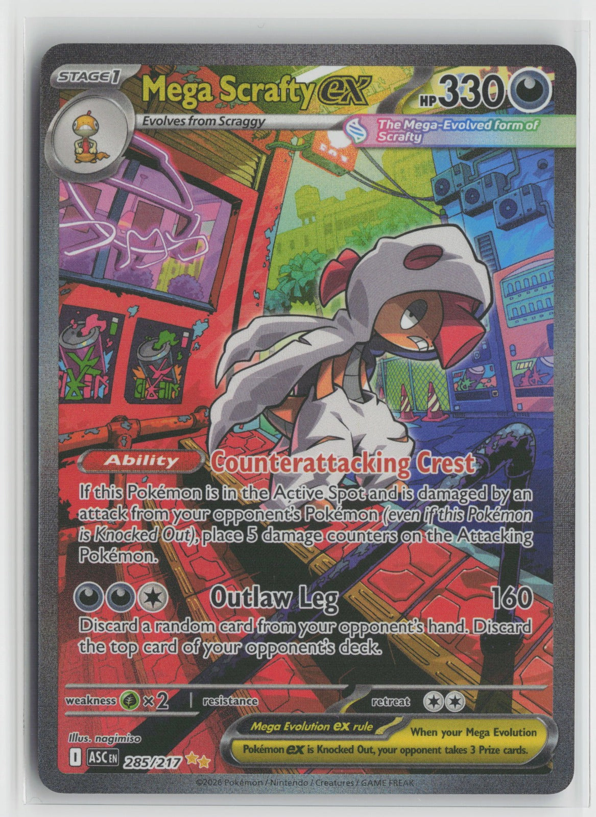 Mega Scrafty ex Special Illustration Rare Holo ASC 285/217 NM