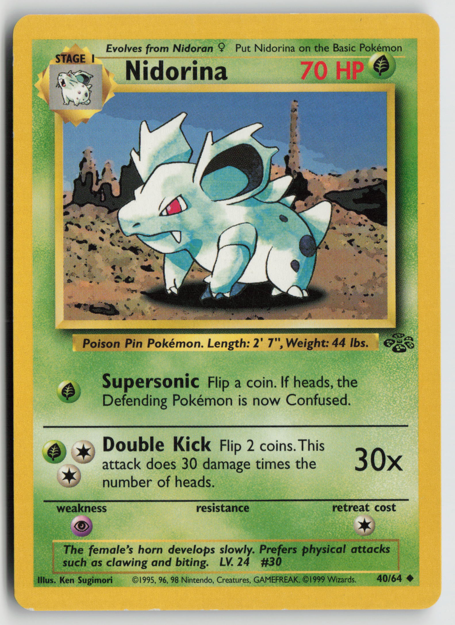 Nidorina Uncommon Jungle 40/64 MP