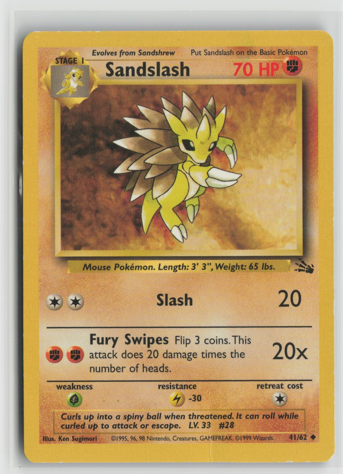 Sandslash Uncommon Unlimited FO 41/62 MP