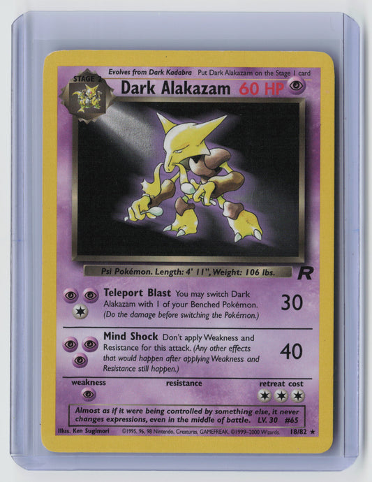 Dark Alakazam (18) Rare Team Rocket 18/82 NM