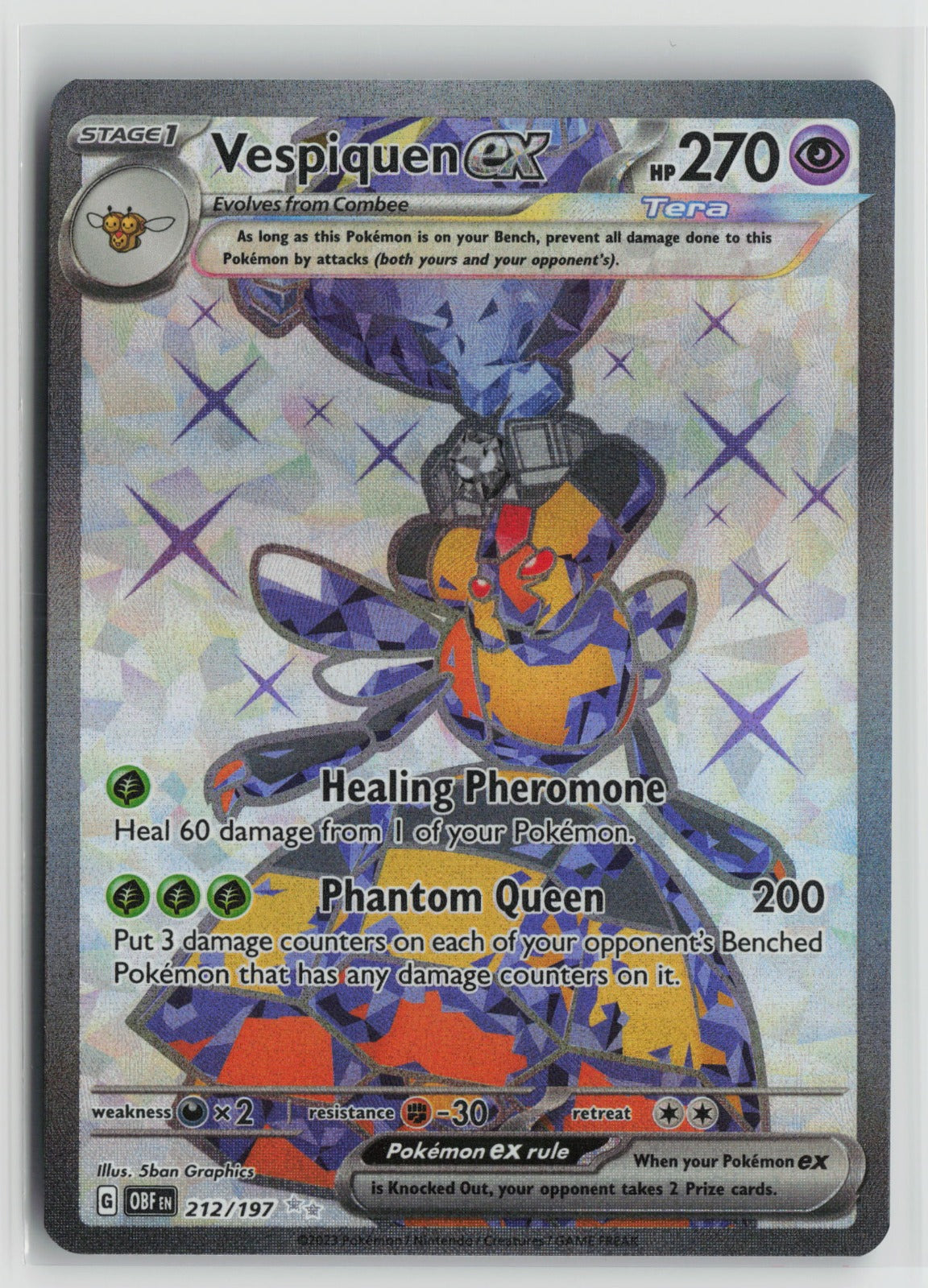 Vespiquen ex Ultra Rare Holo OBF 212/197 NM