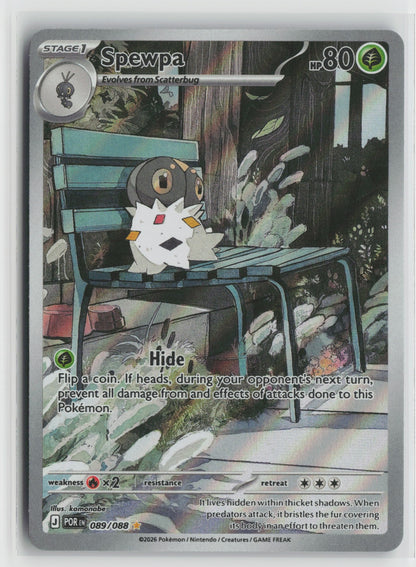 Spewpa Illustration Rare Holo POR 089/088 NM