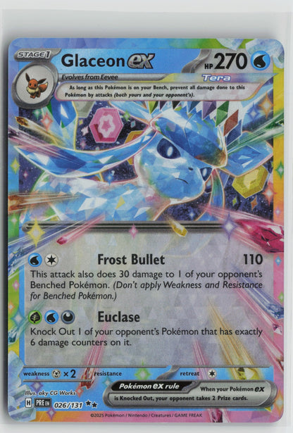 Glaceon ex - Double Rare Holo PRE 026/131 NM