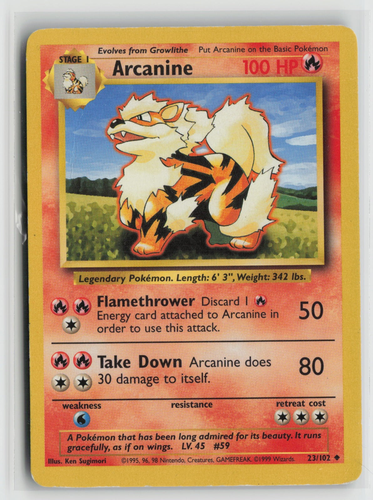 Arcanine Uncommon BS 023/102 DMG