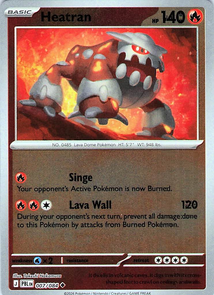 Heatran Uncommon Reverse Holo PBL 007/084 NM