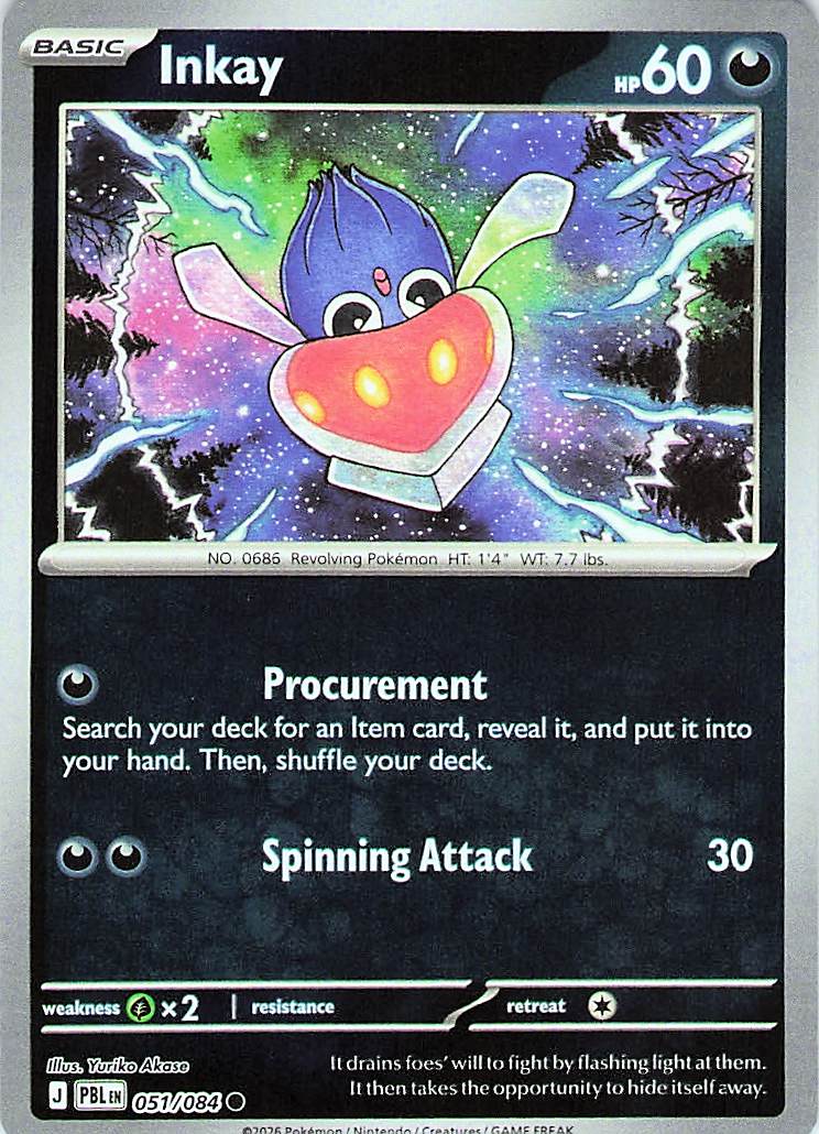 Inkay Common Reverse Holo PBL 051/084 NM