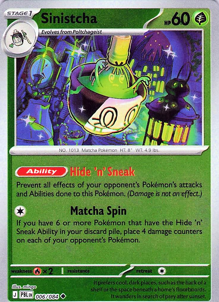 Sinistcha Uncommon Reverse Holo PBL 006/084 NM