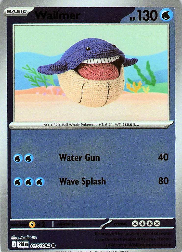 Wailmer Common Reverse Holo PBL 015/084 NM