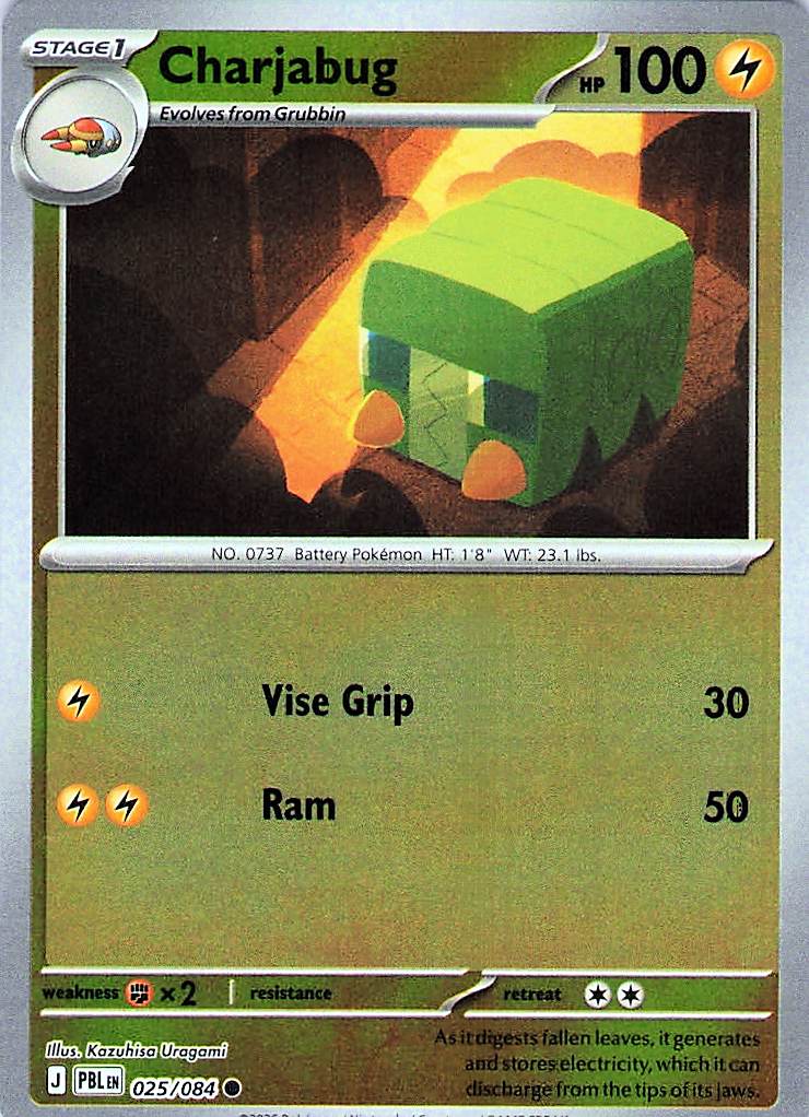 Charjabug Common Reverse Holo PBL 025/084 NM