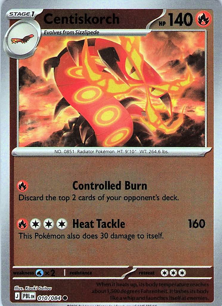 Centiskorch Common Reverse Holo PBL 010/084 NM