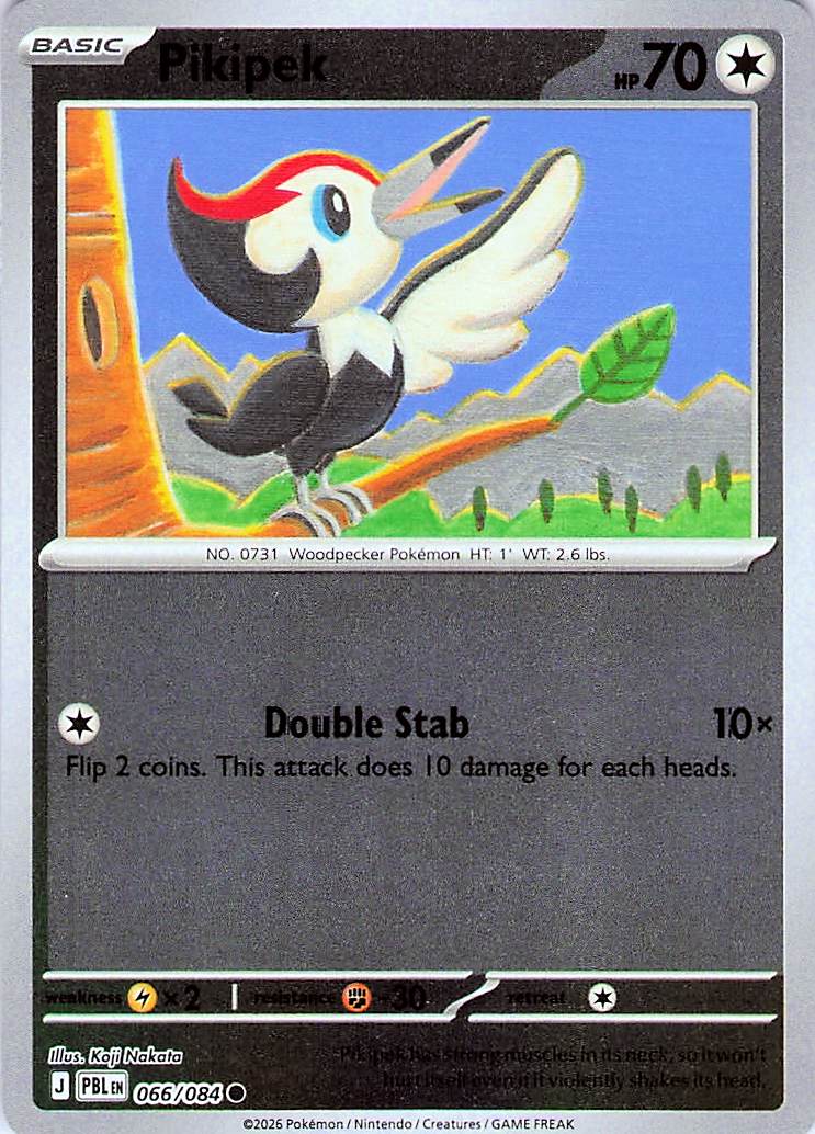 Pikipek Common Reverse Holo PBL 066/084 NM