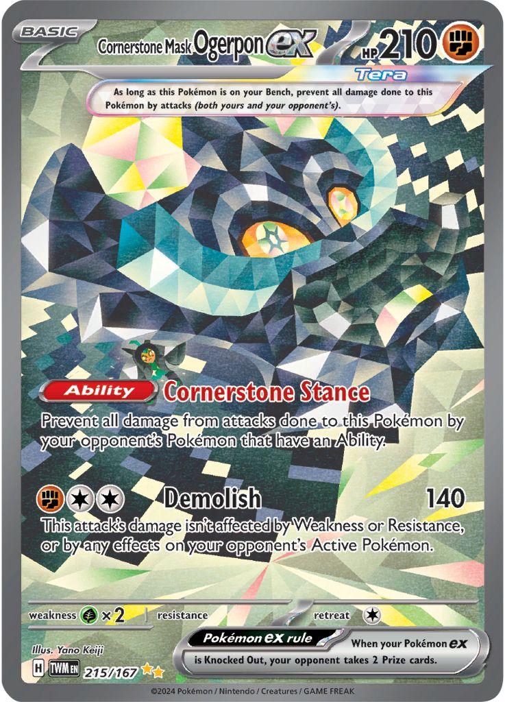 Cornerstone Mask Ogerpon EX - Twilight Masquerade #215/167